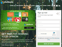 Tablet Screenshot of cinchbucks.com